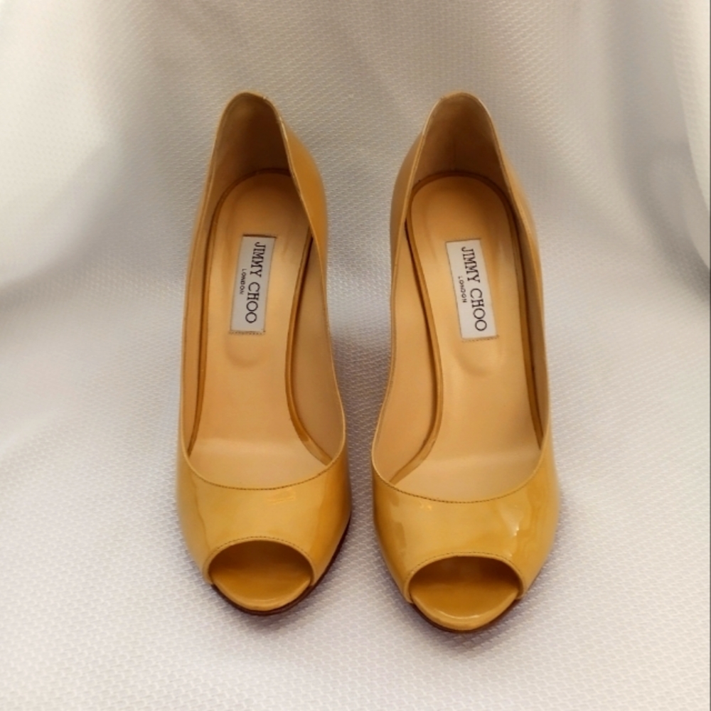 Jimmy Choo open toe wedge heels